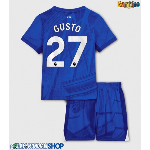 Maglie da calcio Chelsea Malo Gusto #27 Prima Maglia Bambino 2025-26 Manica Corta + Pantaloni corti)